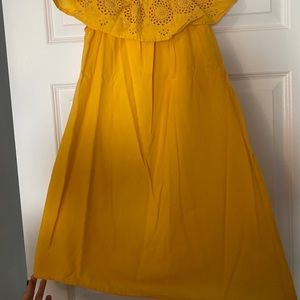Off the shoulder yellow cover up